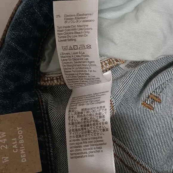 Madewell Women's High Rise Cali Demi Boot Cropped Jeans Plus Size 24W New - Picture 6 of 9